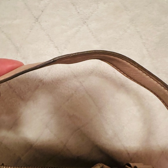 MCM Tan Logo Canvas Tote with Gold Plaque - Picture 9 of 14